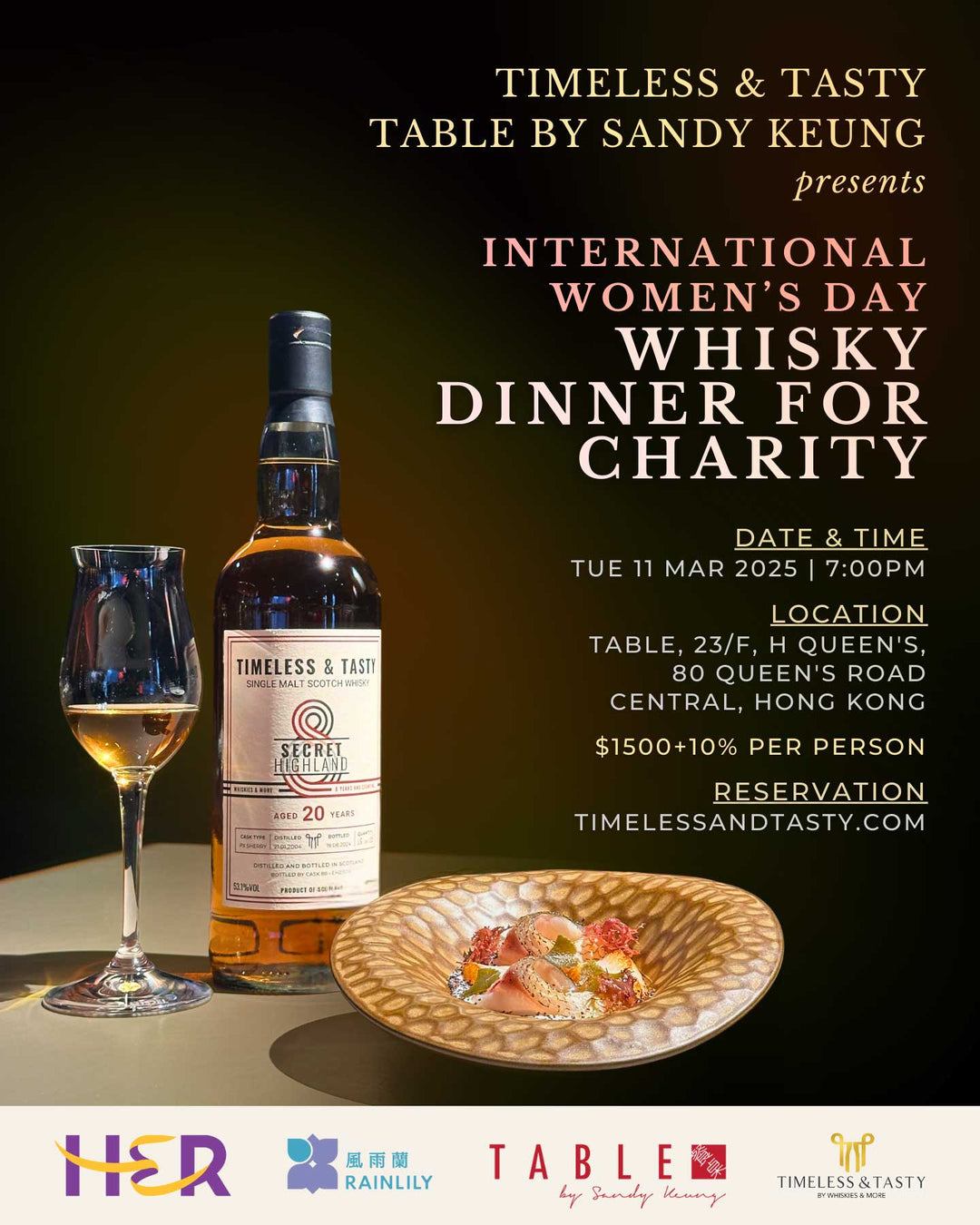 AN EMPOWERING WHISKY DINNER FOR CHARITY 🎀