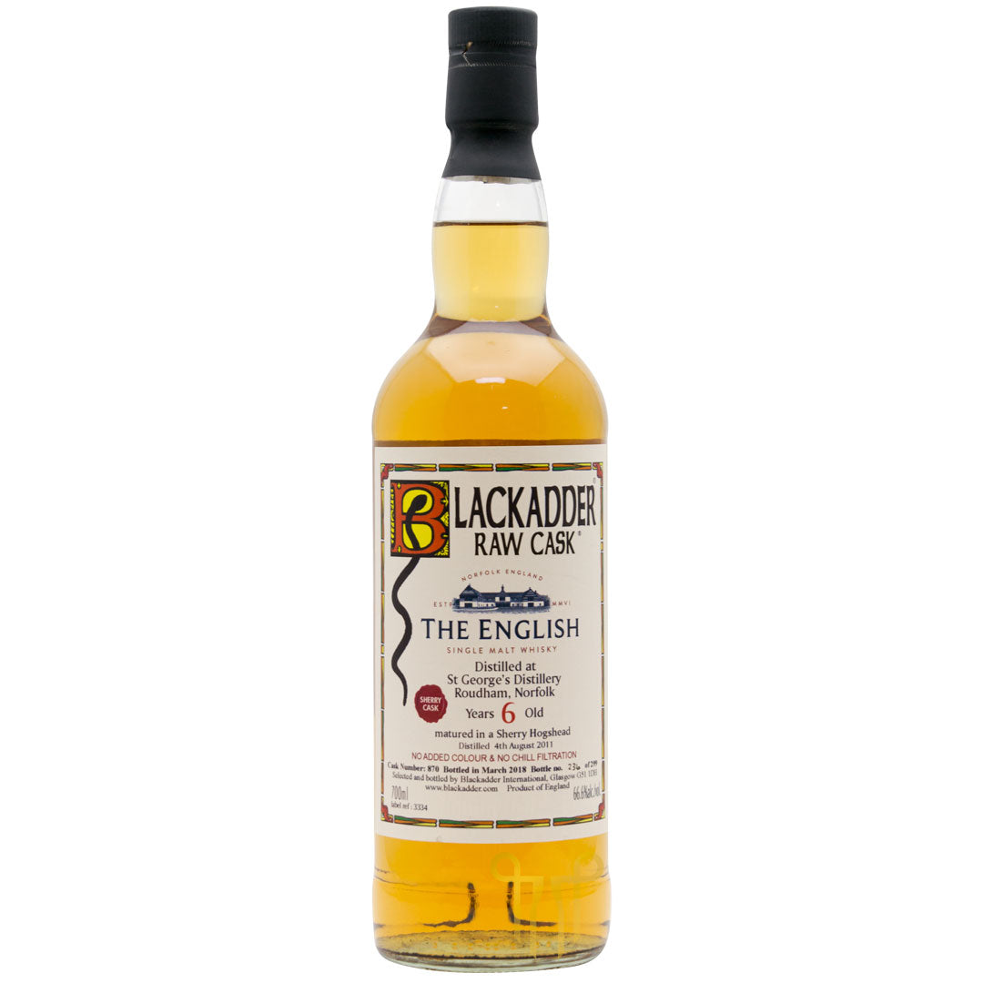 ENGLISH WHISKY 6 YEARS OLD - SINGLE MALT WHISKY BY BLACKADDER