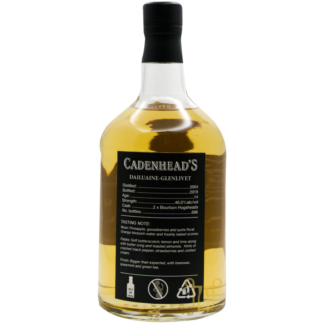 DAILUAINE-GLENLIVET 14年 - 2004 VINTAGE - 單一麥芽蘇格蘭威士忌 BY CADENHEAD'S