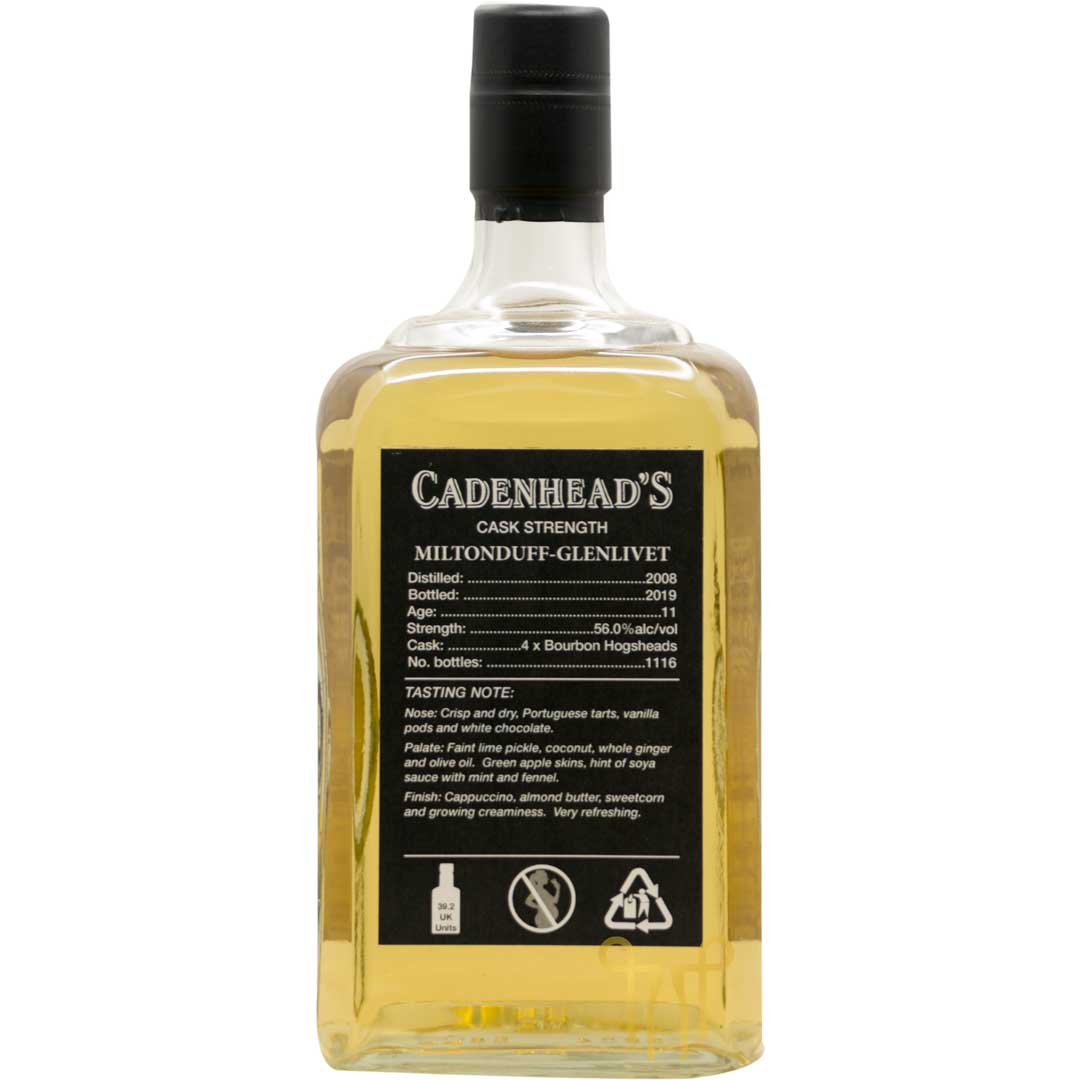 MILTONDUFF-GLENLIVET 11 YEARS OLD - 2008 VINTAGE - SINGLE MALT SCOTCH WHISKY BY CADENHEAD'S