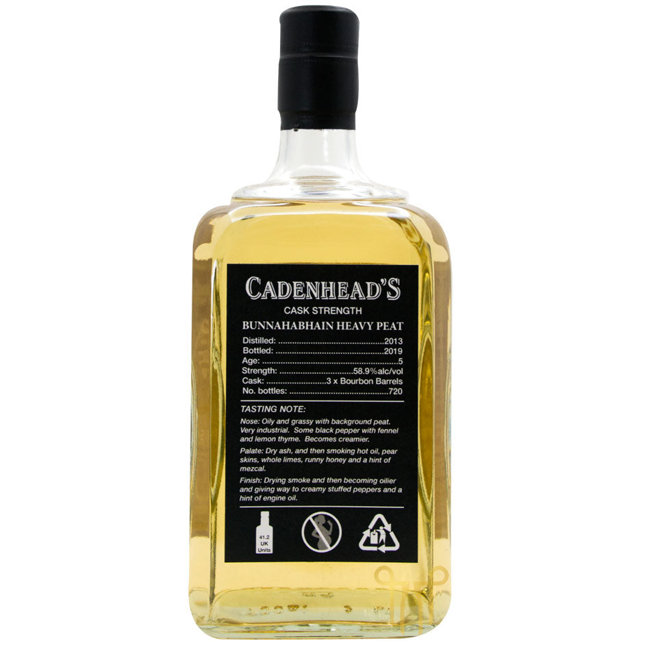 BUNNAHABHAIN 5 YEARS OLD - 2013 VINTAGE - SINGLE MALT SCOTCH WHISKY BY CADENHEAD'S