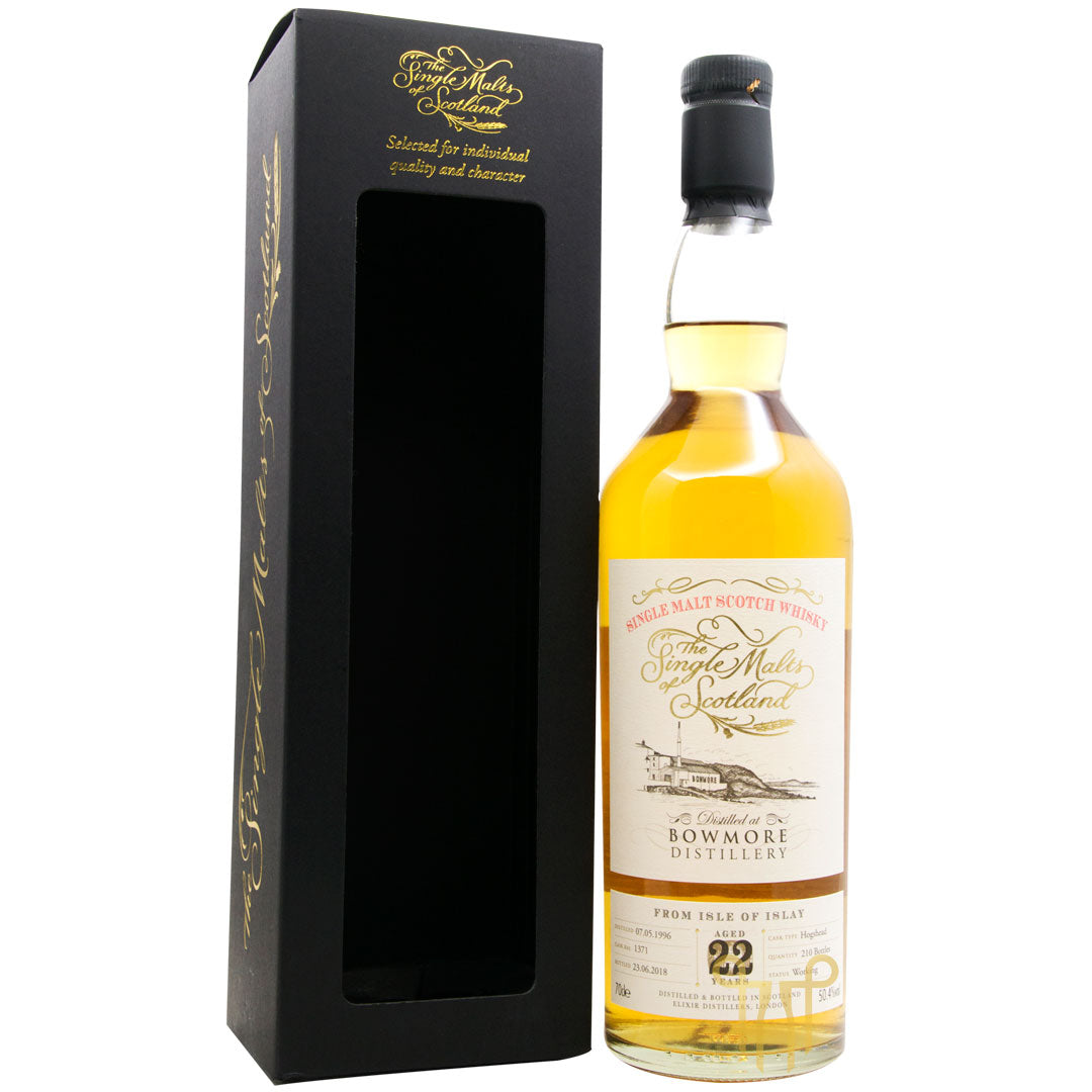 BOWMORE 22 YEARS OLD - 1996 VINTAGE - SINGLE MALT SCOTCH WHISKY BY THE SINGLE MALTS OF SCOTLAND