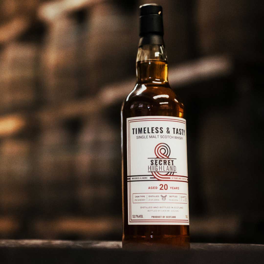 SECRET HIGHLAND 20 YEARS OLD - 2004 VINTAGE - SINGLE MALT SCOTCH WHISKY BY TIMELESS & TASTY