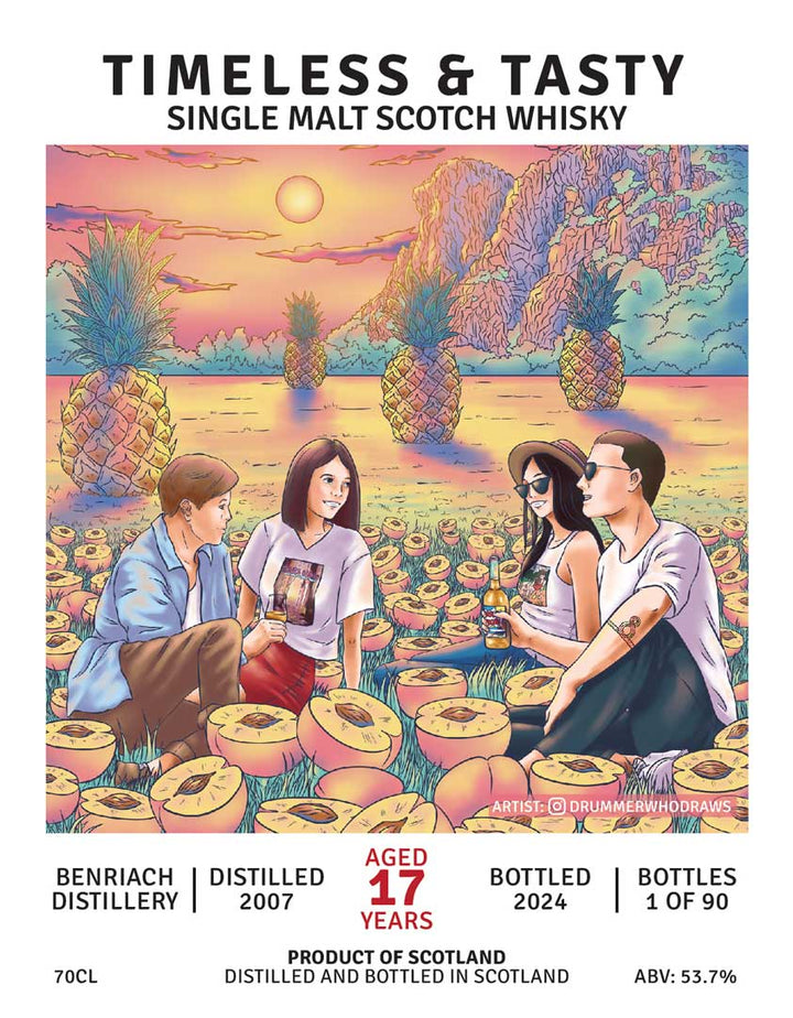 BENRIACH 17 YEARS OLD - 2007 VINTAGE - SINGLE MALT SCOTCH WHISKY BY TIMELESS & TASTY