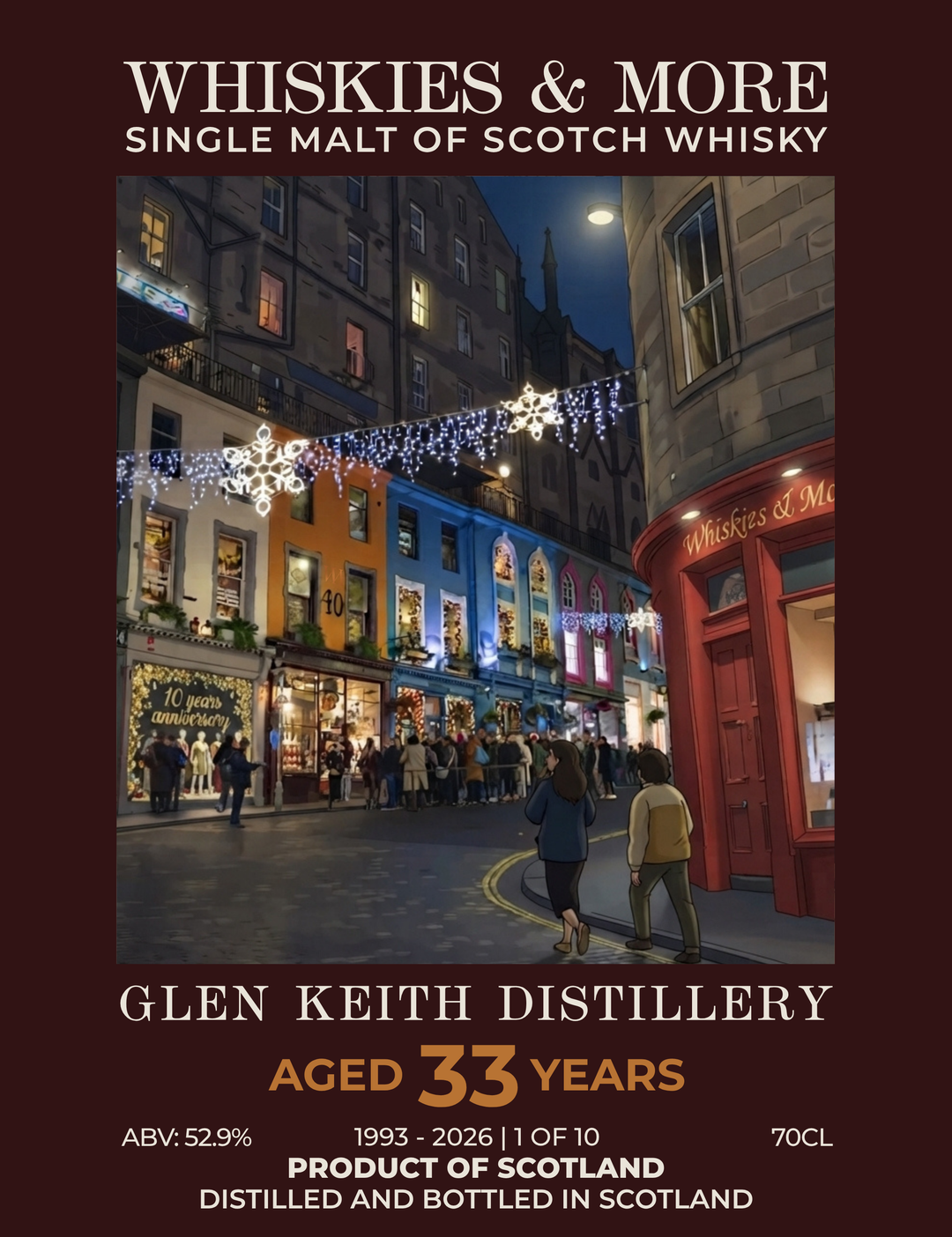 GLEN KEITH 33 YEARS BY WHISKIES &amp; MORE